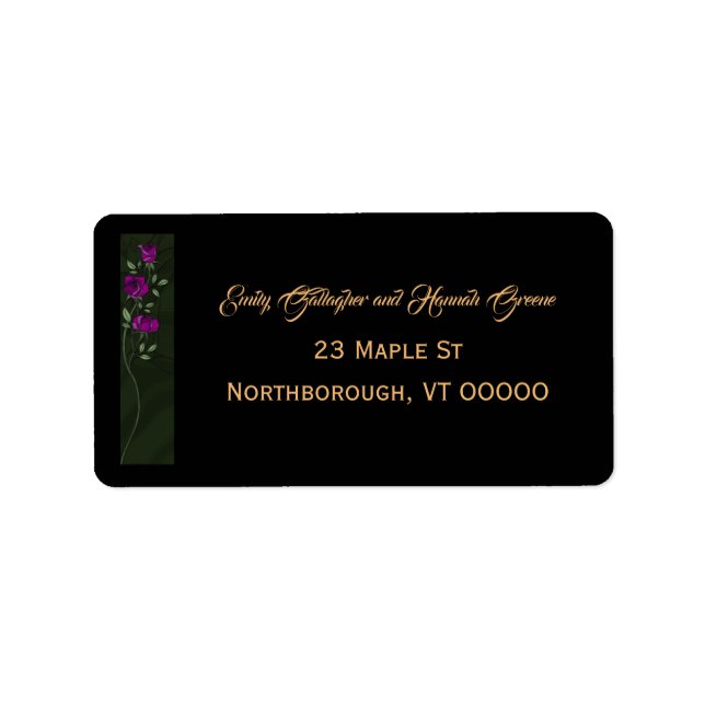 Gothic Roses Address Labels (Front)