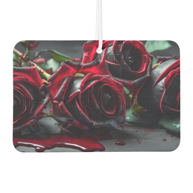 Gothic Roses Car Air Freshener (Front)