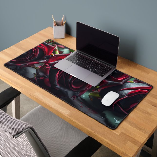 Gothic Roses Desk Mat (Office 2)