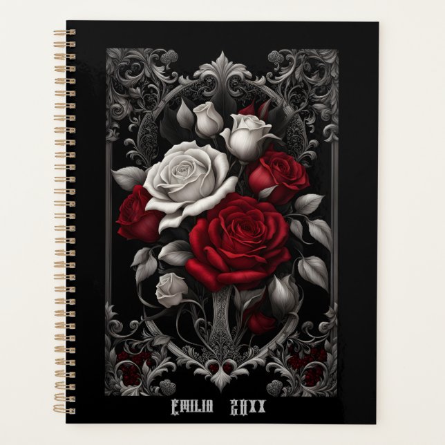 Gothic Roses in Ornate Frame Planner (Front)