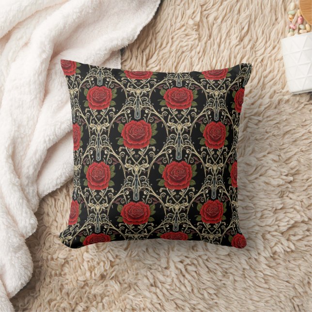 Gothic Roses Pattern  Cushion (Blanket)