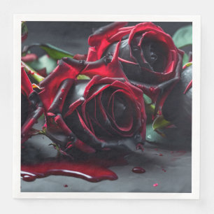 Gothic Roses Wedding Napkin