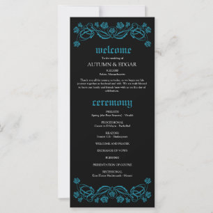 Gothic Roses Wedding Program
