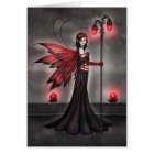 Gothic Ruby Fairy Fantasy Art Card