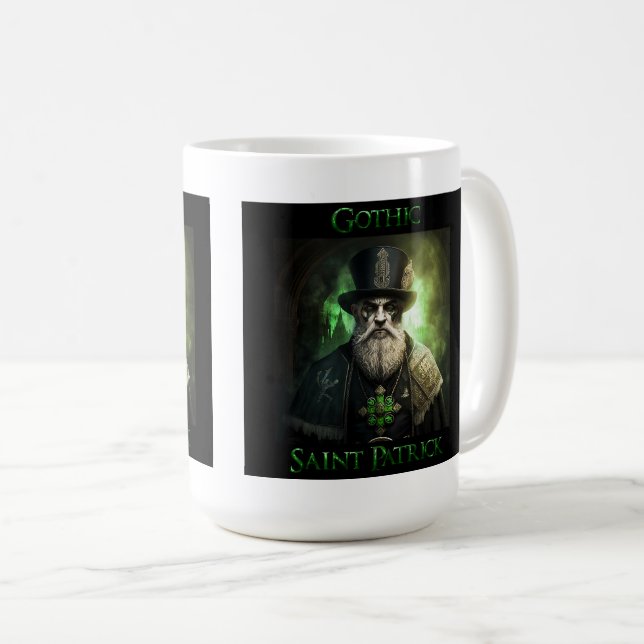 Gothic Saint Patrick Classic Mug, 15 oz  Coffee Mug (Front Right)