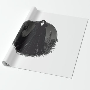 Gothic Salem Witch at Midnight Wrapping Paper