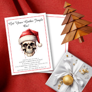 Gothic Santa Merry Christmas Invitation