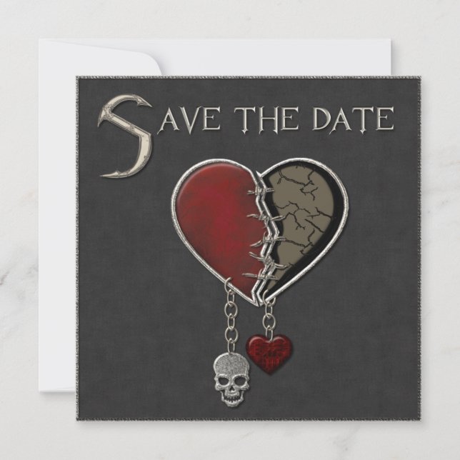 Gothic Save the Date Announcement - Invitation (Front)