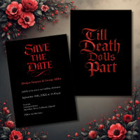 Gothic Save the Date – Till Death Do Us Part
