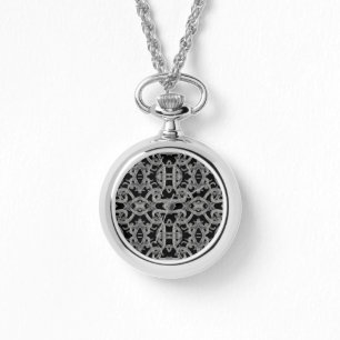 GOTHIC Silver Necklace Watch