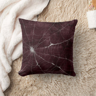 Gothic Silver Web Distressed Cushion