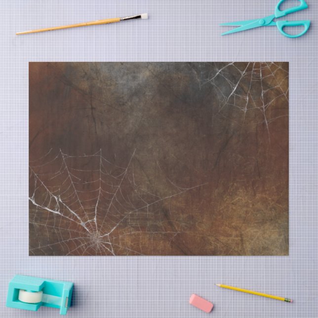 Gothic Silver Web Distressed Tissue Paper (Craft)