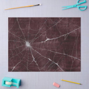 Gothic Silver Web Distressed Tissue Paper