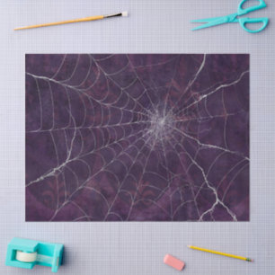 Gothic Silver Web Distressed Tissue Paper