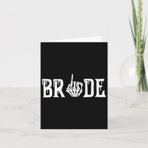 Gothic Skeleton Bride Wedding Just Married Spooky Card