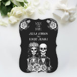 Gothic skeleton couple All in One Wedding  Save The Date<br><div class="desc">Gothic skeleton couple till death do us part</div>