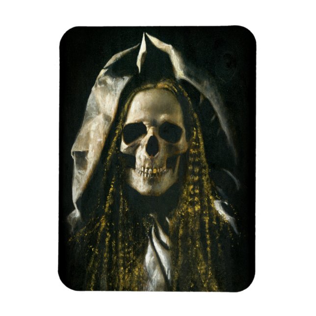 Gothic Skeleton Ghost Flexible Magnet (Vertical)