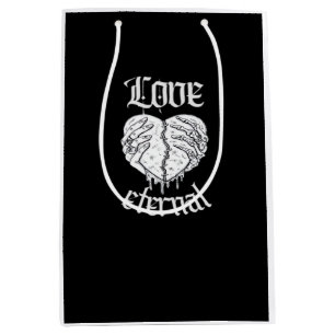 Gothic Skeleton Heart Valentine Classic Design Medium Gift Bag