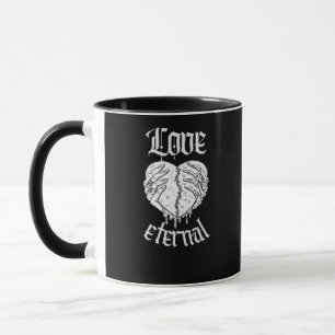 Gothic Skeleton Heart Valentine Classic Design Mug