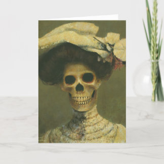 Gothic Skeleton Lady Greetings Card