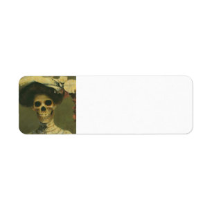 Gothic Skeleton Lady Lables