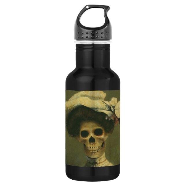 Gothic Skeleton Lady (large) 532 Ml Water Bottle (Front)