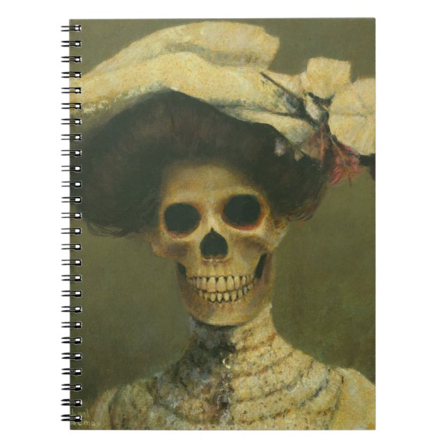 Gothic Skeleton Lady Notebook (Front)