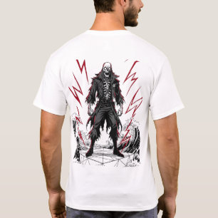 Gothic Skeleton Lightning Graphic T-Shirt 2026