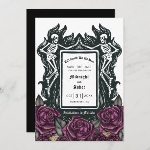Gothic Skeleton Love Till Death Do Us Part  Save The Date