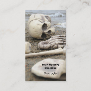 Gothic Skeleton On Beach Business Card