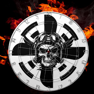 Gothic Skeleton Pilot Aeroplane Propeller Game Dartboard
