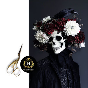 Gothic Skeleton Skull Decoupage  Tissue Paper