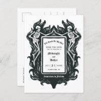 Gothic Skeleton Til Death Do Us Part Save the Date