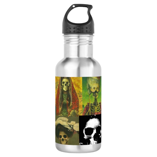 Gothic Skeletons 710 Ml Water Bottle (Front)