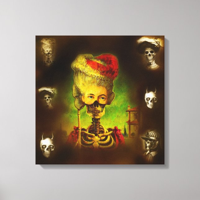 Gothic Skeletons Canvas Print (Front)