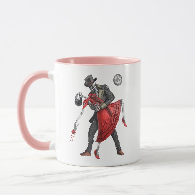 Gothic Skeletons Dancing Mug (Left)