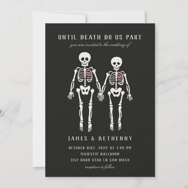 Gothic Skeletons Invitation (Front)