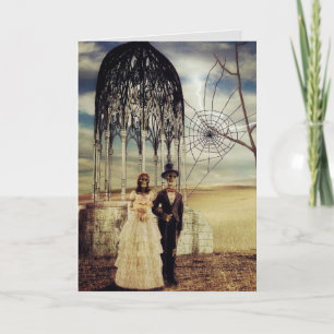 GOTHIC SKELETONS WEDDING CONGRATULATIONS CARD