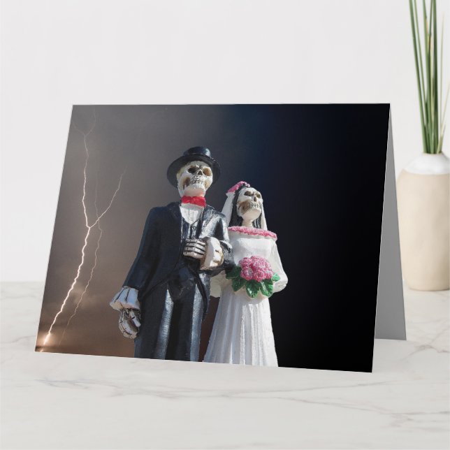 GOTHIC SKELETONS WEDDING CONGRATULATIONS CARDS (Front)