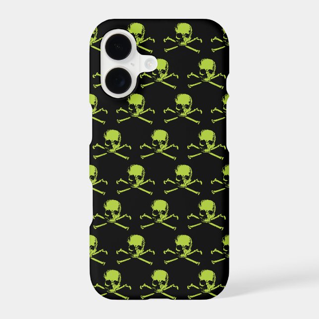 Gothic Skull And Crossbones Pattern Green (Back)