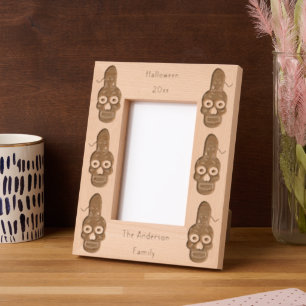 Gothic Skull and Rat Halloween Custom Etched Frames