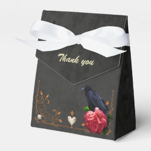 Gothic Skull and Raven. Favour Box