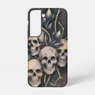 Gothic Skull and Thorn Flower Samsung Galaxy Case