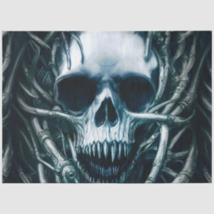 Gothic Skull Art: Creepy Death Metal Sigil Tissue Paper