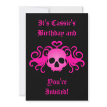 Gothic skull birthday