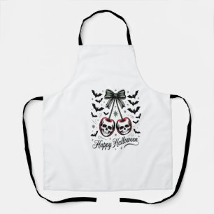 Gothic Skull Cherry Halloween Apron