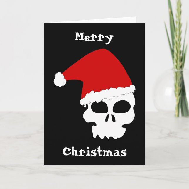 Gothic Skull Christmas Card (Front)