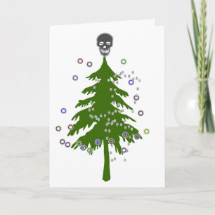 Gothic Skull Christmas Greeting Card