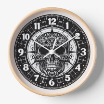 Gothic Skull Clock