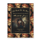 Gothic Skull Couple Photo Save the Date Magnet